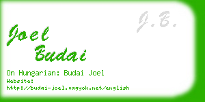joel budai business card